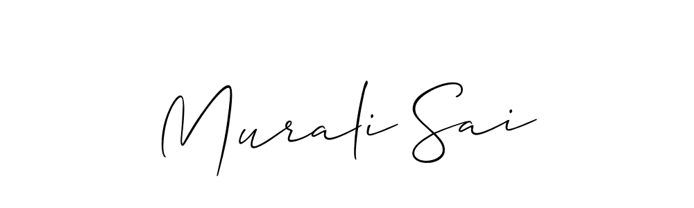 Create a beautiful signature design for name Murali Sai. With this signature (Allison_Script) fonts, you can make a handwritten signature for free. Murali Sai signature style 2 images and pictures png