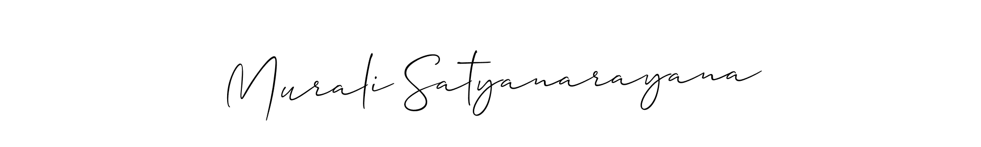 It looks lik you need a new signature style for name Murali Satyanarayana. Design unique handwritten (Allison_Script) signature with our free signature maker in just a few clicks. Murali Satyanarayana signature style 2 images and pictures png