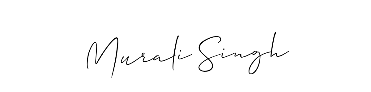How to make Murali Singh name signature. Use Allison_Script style for creating short signs online. This is the latest handwritten sign. Murali Singh signature style 2 images and pictures png