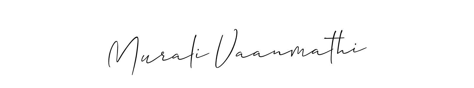 How to Draw Murali Vaanmathi signature style? Allison_Script is a latest design signature styles for name Murali Vaanmathi. Murali Vaanmathi signature style 2 images and pictures png