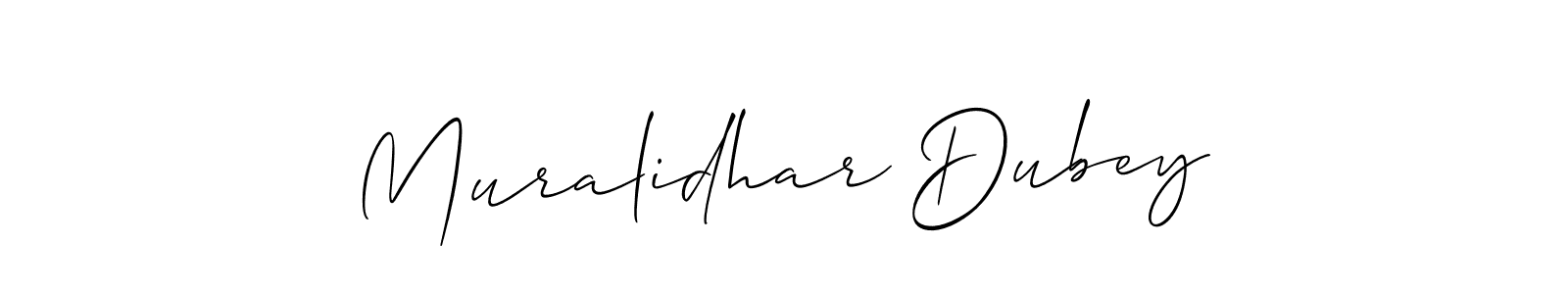 Also You can easily find your signature by using the search form. We will create Muralidhar Dubey name handwritten signature images for you free of cost using Allison_Script sign style. Muralidhar Dubey signature style 2 images and pictures png