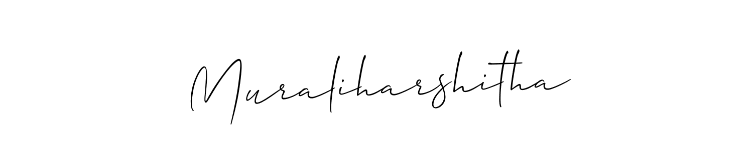 Best and Professional Signature Style for Muraliharshitha. Allison_Script Best Signature Style Collection. Muraliharshitha signature style 2 images and pictures png