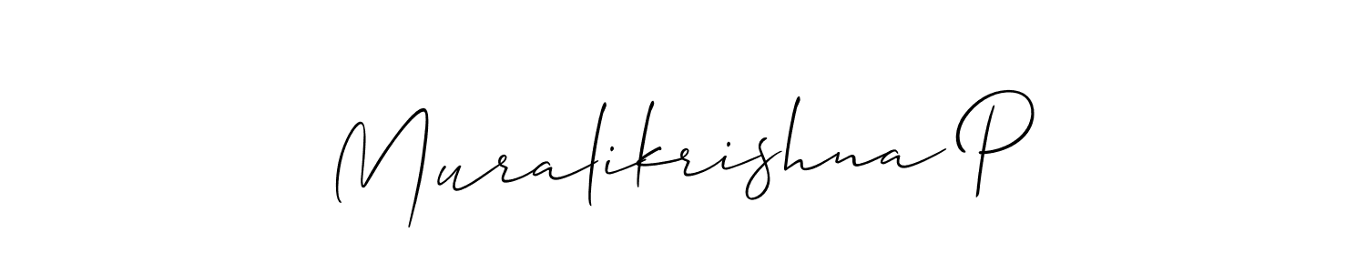 Make a beautiful signature design for name Muralikrishna P. Use this online signature maker to create a handwritten signature for free. Muralikrishna P signature style 2 images and pictures png