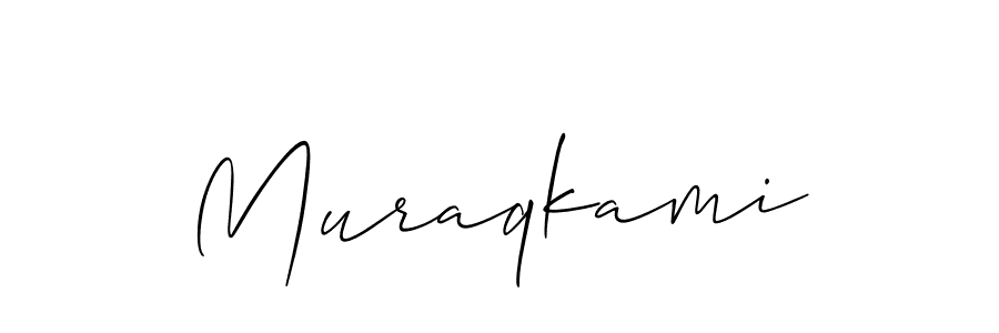 It looks lik you need a new signature style for name Muraqkami. Design unique handwritten (Allison_Script) signature with our free signature maker in just a few clicks. Muraqkami signature style 2 images and pictures png