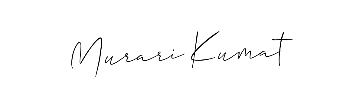 How to make Murari Kumat name signature. Use Allison_Script style for creating short signs online. This is the latest handwritten sign. Murari Kumat signature style 2 images and pictures png