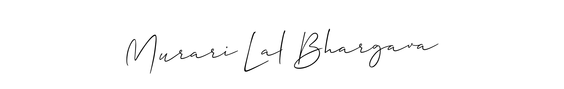 Use a signature maker to create a handwritten signature online. With this signature software, you can design (Allison_Script) your own signature for name Murari Lal Bhargava. Murari Lal Bhargava signature style 2 images and pictures png