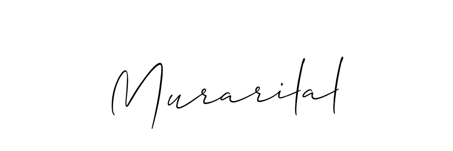 Design your own signature with our free online signature maker. With this signature software, you can create a handwritten (Allison_Script) signature for name Murarilal. Murarilal signature style 2 images and pictures png