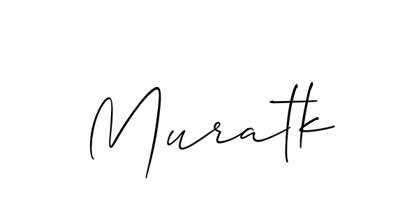 Use a signature maker to create a handwritten signature online. With this signature software, you can design (Allison_Script) your own signature for name Muratk. Muratk signature style 2 images and pictures png