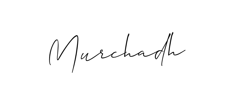 Similarly Allison_Script is the best handwritten signature design. Signature creator online .You can use it as an online autograph creator for name Murchadh. Murchadh signature style 2 images and pictures png