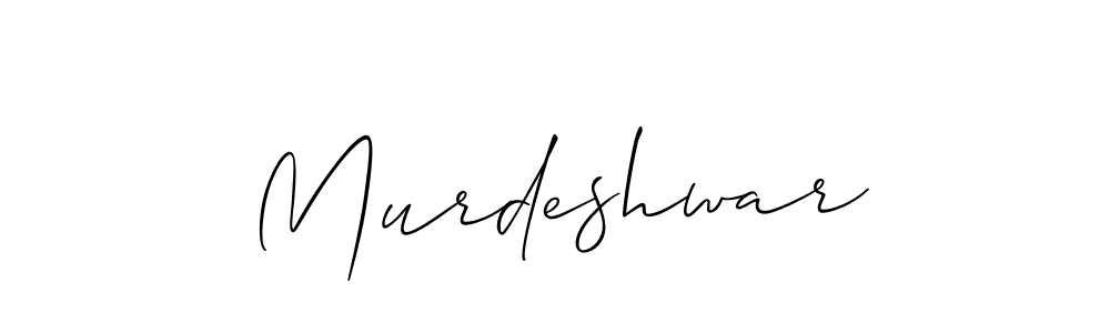 You should practise on your own different ways (Allison_Script) to write your name (Murdeshwar) in signature. don't let someone else do it for you. Murdeshwar signature style 2 images and pictures png