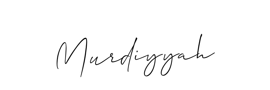 Design your own signature with our free online signature maker. With this signature software, you can create a handwritten (Allison_Script) signature for name Murdiyyah. Murdiyyah signature style 2 images and pictures png