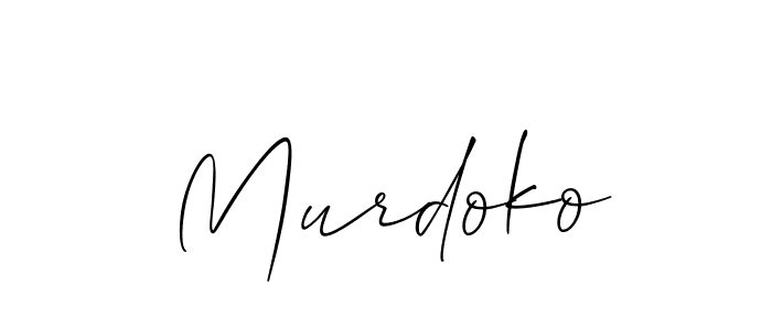 Design your own signature with our free online signature maker. With this signature software, you can create a handwritten (Allison_Script) signature for name Murdoko. Murdoko signature style 2 images and pictures png