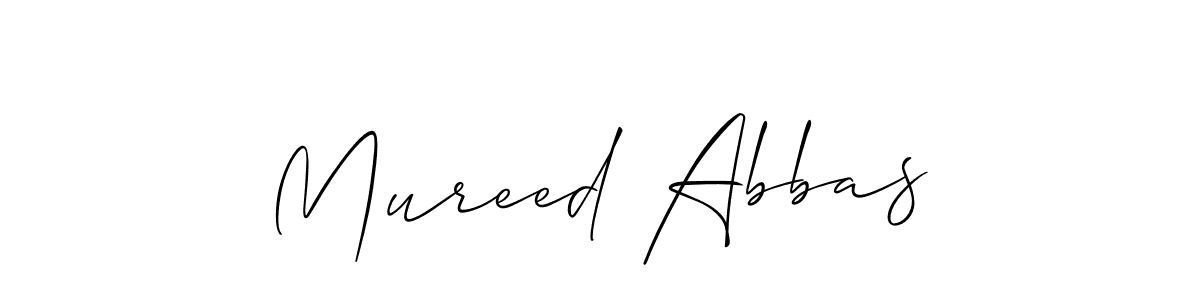 How to make Mureed Abbas name signature. Use Allison_Script style for creating short signs online. This is the latest handwritten sign. Mureed Abbas signature style 2 images and pictures png