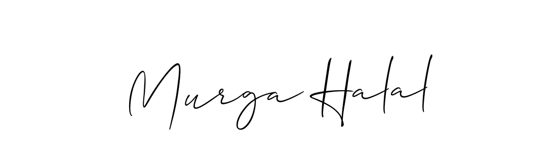 You should practise on your own different ways (Allison_Script) to write your name (Murga Halal) in signature. don't let someone else do it for you. Murga Halal signature style 2 images and pictures png
