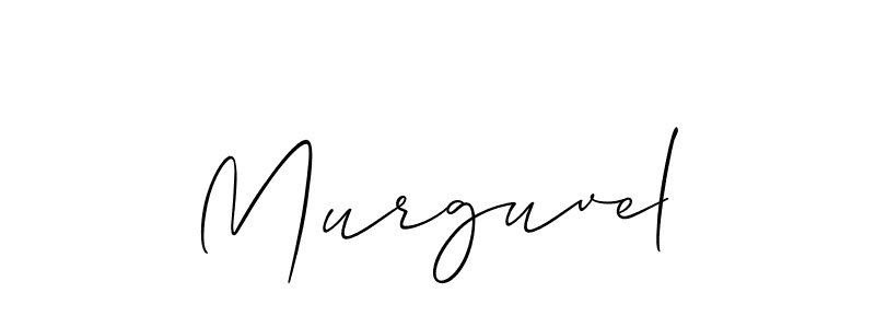 Use a signature maker to create a handwritten signature online. With this signature software, you can design (Allison_Script) your own signature for name Murguvel. Murguvel signature style 2 images and pictures png