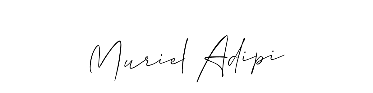 This is the best signature style for the Muriel Adipi name. Also you like these signature font (Allison_Script). Mix name signature. Muriel Adipi signature style 2 images and pictures png