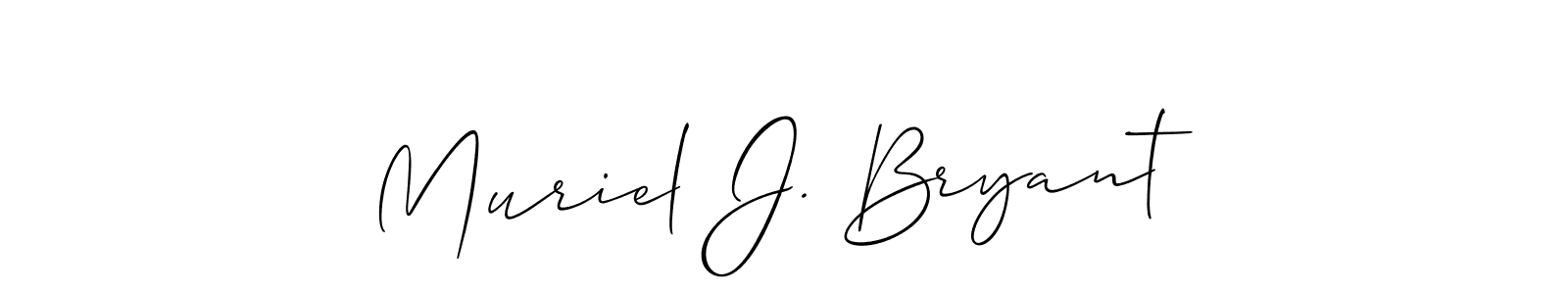 How to make Muriel J. Bryant signature? Allison_Script is a professional autograph style. Create handwritten signature for Muriel J. Bryant name. Muriel J. Bryant signature style 2 images and pictures png