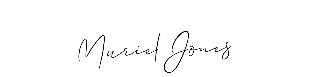 How to Draw Muriel Jones signature style? Allison_Script is a latest design signature styles for name Muriel Jones. Muriel Jones signature style 2 images and pictures png