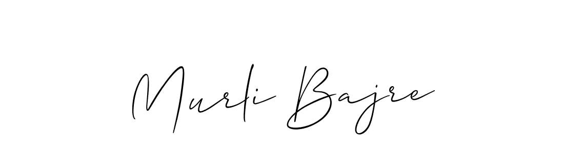 Use a signature maker to create a handwritten signature online. With this signature software, you can design (Allison_Script) your own signature for name Murli Bajre. Murli Bajre signature style 2 images and pictures png