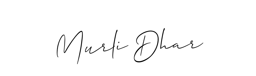 How to make Murli Dhar name signature. Use Allison_Script style for creating short signs online. This is the latest handwritten sign. Murli Dhar signature style 2 images and pictures png