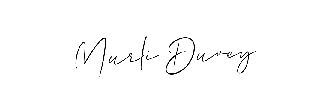 Use a signature maker to create a handwritten signature online. With this signature software, you can design (Allison_Script) your own signature for name Murli Duvey. Murli Duvey signature style 2 images and pictures png