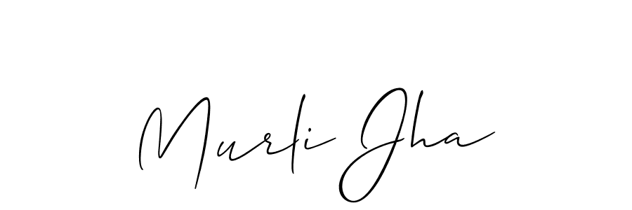 Best and Professional Signature Style for Murli Jha. Allison_Script Best Signature Style Collection. Murli Jha signature style 2 images and pictures png