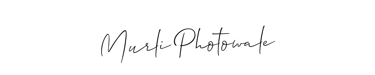 Create a beautiful signature design for name Murli Photowale. With this signature (Allison_Script) fonts, you can make a handwritten signature for free. Murli Photowale signature style 2 images and pictures png