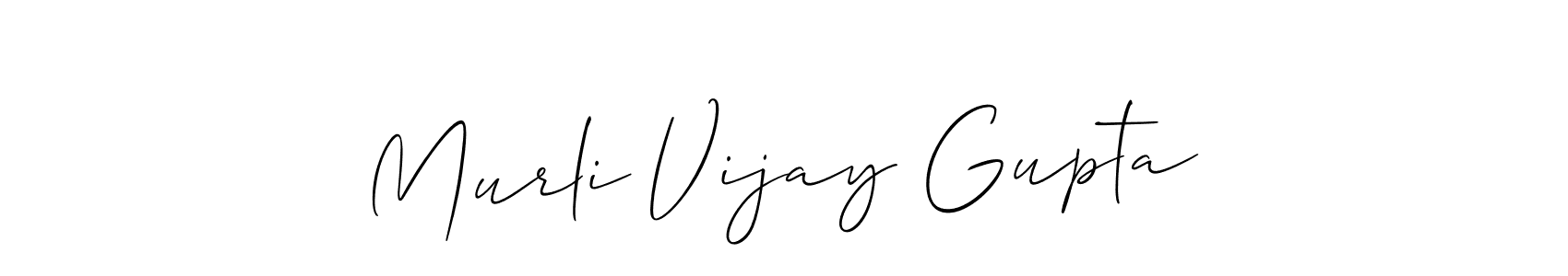 The best way (Allison_Script) to make a short signature is to pick only two or three words in your name. The name Murli Vijay Gupta include a total of six letters. For converting this name. Murli Vijay Gupta signature style 2 images and pictures png