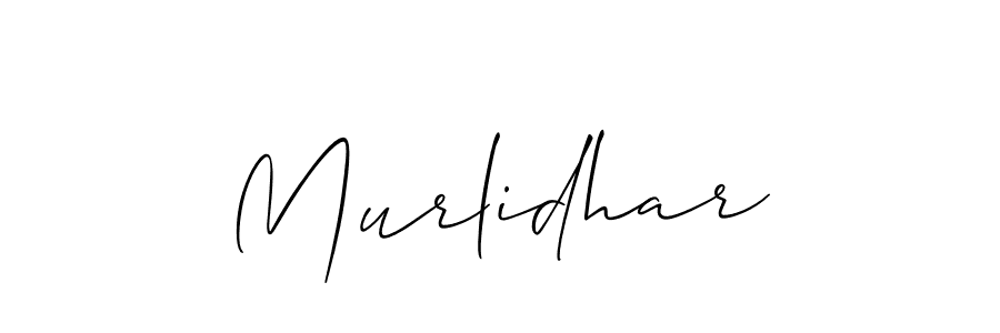 Use a signature maker to create a handwritten signature online. With this signature software, you can design (Allison_Script) your own signature for name Murlidhar. Murlidhar signature style 2 images and pictures png