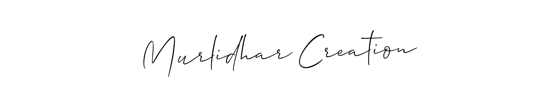 Create a beautiful signature design for name Murlidhar Creation. With this signature (Allison_Script) fonts, you can make a handwritten signature for free. Murlidhar Creation signature style 2 images and pictures png