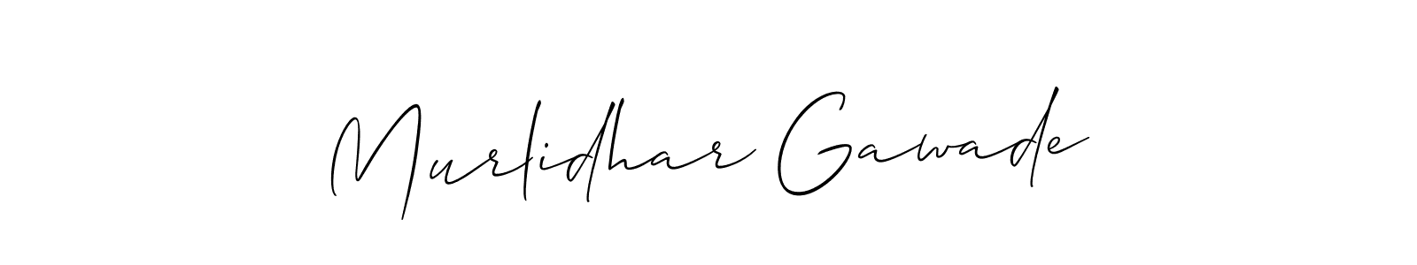 How to make Murlidhar Gawade name signature. Use Allison_Script style for creating short signs online. This is the latest handwritten sign. Murlidhar Gawade signature style 2 images and pictures png