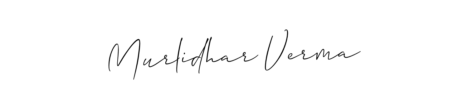 Create a beautiful signature design for name Murlidhar Verma. With this signature (Allison_Script) fonts, you can make a handwritten signature for free. Murlidhar Verma signature style 2 images and pictures png