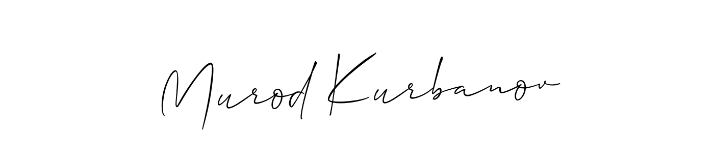 How to make Murod Kurbanov name signature. Use Allison_Script style for creating short signs online. This is the latest handwritten sign. Murod Kurbanov signature style 2 images and pictures png