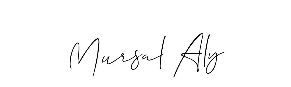 Create a beautiful signature design for name Mursal Aly. With this signature (Allison_Script) fonts, you can make a handwritten signature for free. Mursal Aly signature style 2 images and pictures png