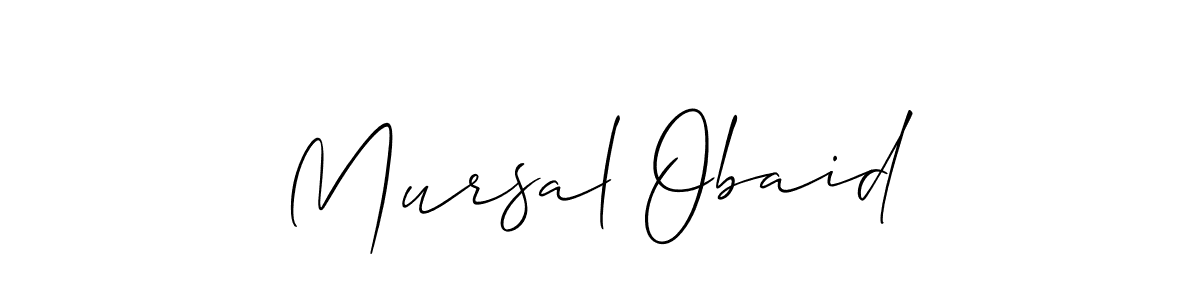 How to Draw Mursal Obaid signature style? Allison_Script is a latest design signature styles for name Mursal Obaid. Mursal Obaid signature style 2 images and pictures png