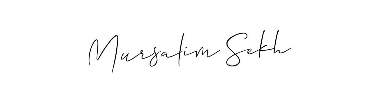 This is the best signature style for the Mursalim Sekh name. Also you like these signature font (Allison_Script). Mix name signature. Mursalim Sekh signature style 2 images and pictures png