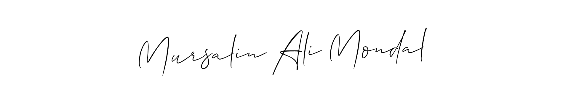 It looks lik you need a new signature style for name Mursalin Ali Mondal. Design unique handwritten (Allison_Script) signature with our free signature maker in just a few clicks. Mursalin Ali Mondal signature style 2 images and pictures png