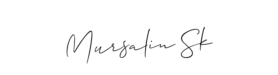 Make a beautiful signature design for name Mursalin Sk. With this signature (Allison_Script) style, you can create a handwritten signature for free. Mursalin Sk signature style 2 images and pictures png