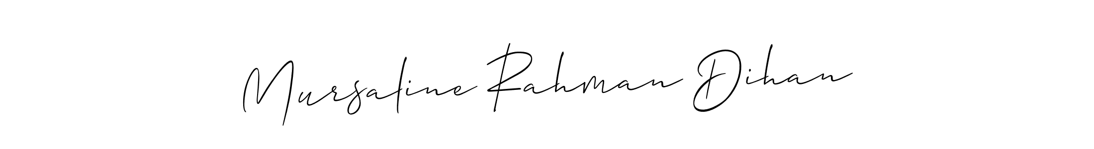 Mursaline Rahman Dihan stylish signature style. Best Handwritten Sign (Allison_Script) for my name. Handwritten Signature Collection Ideas for my name Mursaline Rahman Dihan. Mursaline Rahman Dihan signature style 2 images and pictures png