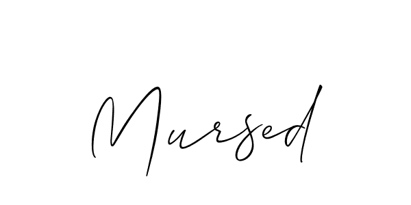 You should practise on your own different ways (Allison_Script) to write your name (Mursed) in signature. don't let someone else do it for you. Mursed signature style 2 images and pictures png