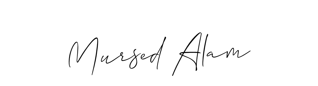 Similarly Allison_Script is the best handwritten signature design. Signature creator online .You can use it as an online autograph creator for name Mursed Alam. Mursed Alam signature style 2 images and pictures png