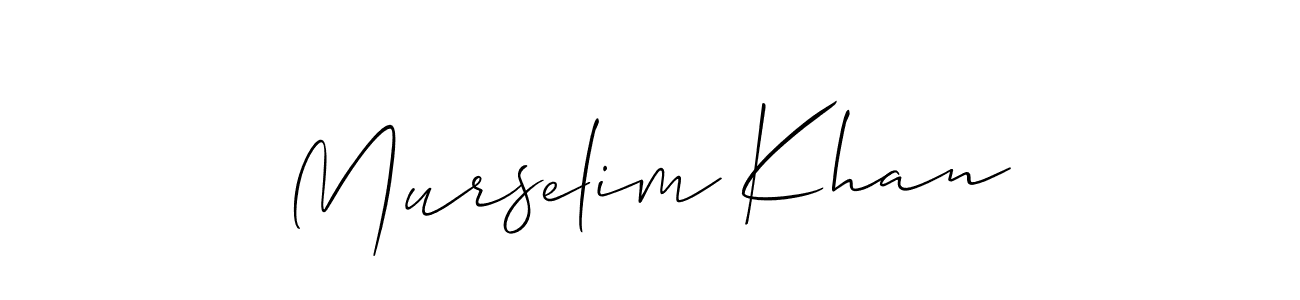 Design your own signature with our free online signature maker. With this signature software, you can create a handwritten (Allison_Script) signature for name Murselim Khan. Murselim Khan signature style 2 images and pictures png