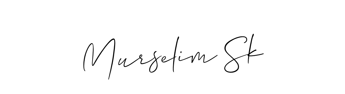 if you are searching for the best signature style for your name Murselim Sk. so please give up your signature search. here we have designed multiple signature styles  using Allison_Script. Murselim Sk signature style 2 images and pictures png