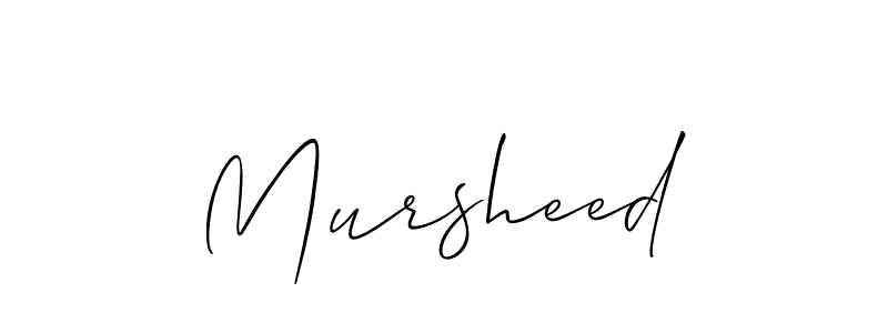 How to make Mursheed signature? Allison_Script is a professional autograph style. Create handwritten signature for Mursheed name. Mursheed signature style 2 images and pictures png