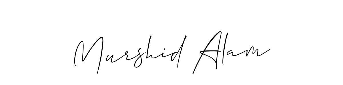 Use a signature maker to create a handwritten signature online. With this signature software, you can design (Allison_Script) your own signature for name Murshid Alam. Murshid Alam signature style 2 images and pictures png