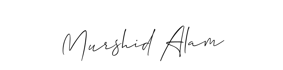 Use a signature maker to create a handwritten signature online. With this signature software, you can design (Allison_Script) your own signature for name Murshid Alam. Murshid Alam signature style 2 images and pictures png