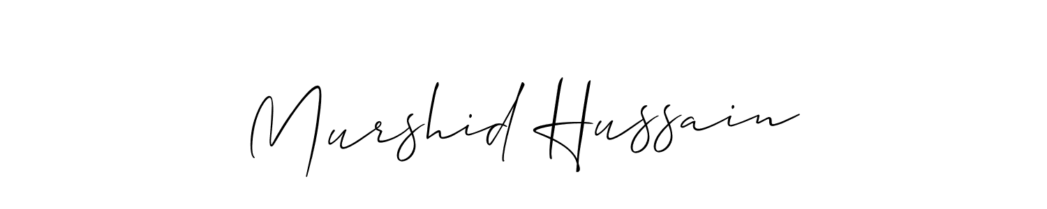 Allison_Script is a professional signature style that is perfect for those who want to add a touch of class to their signature. It is also a great choice for those who want to make their signature more unique. Get Murshid Hussain name to fancy signature for free. Murshid Hussain signature style 2 images and pictures png