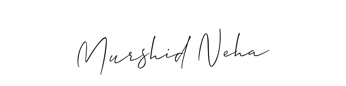 Make a short Murshid Neha signature style. Manage your documents anywhere anytime using Allison_Script. Create and add eSignatures, submit forms, share and send files easily. Murshid Neha signature style 2 images and pictures png