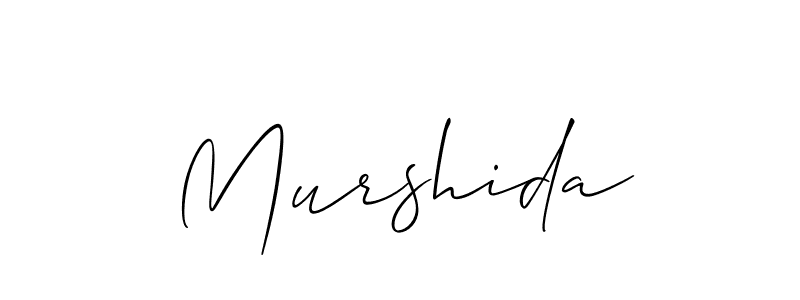 Allison_Script is a professional signature style that is perfect for those who want to add a touch of class to their signature. It is also a great choice for those who want to make their signature more unique. Get Murshida name to fancy signature for free. Murshida signature style 2 images and pictures png