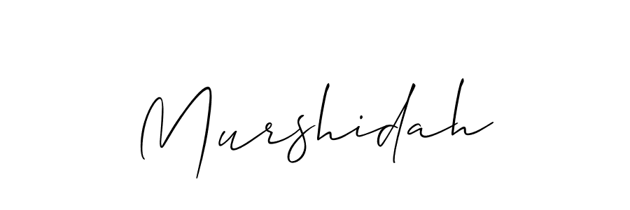 Use a signature maker to create a handwritten signature online. With this signature software, you can design (Allison_Script) your own signature for name Murshidah. Murshidah signature style 2 images and pictures png